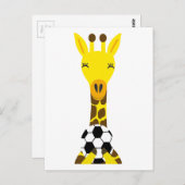 Coole Giraffe zum Fußballspielen Postkarte (Vorne/Hinten)