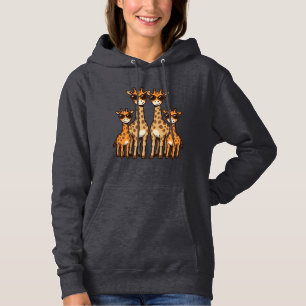 Coole Giraffen-Familien-Sonnenbrille Vintage Gravu Hoodie