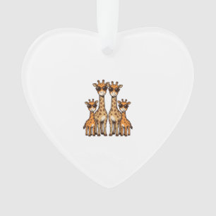 Coole Giraffen-Familien-Sonnenbrille Vintage Gravu Ornament