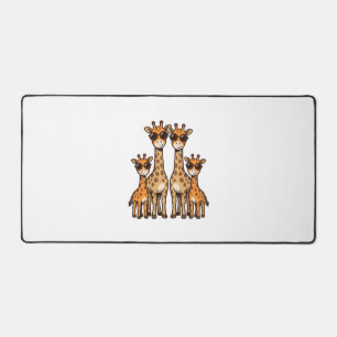 Coole Giraffen-Familien-Sonnenbrille Vintage Gravu Schreibtischunterlage