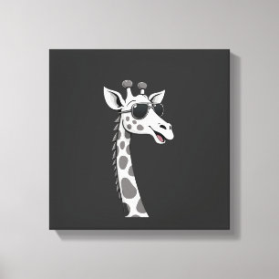 Coole Giraffen-Kunst für Männer Frauen Kinder Tier Leinwanddruck