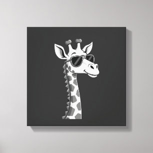 Coole Giraffen-Kunst für Männer Frauen Kinder Tier Leinwanddruck