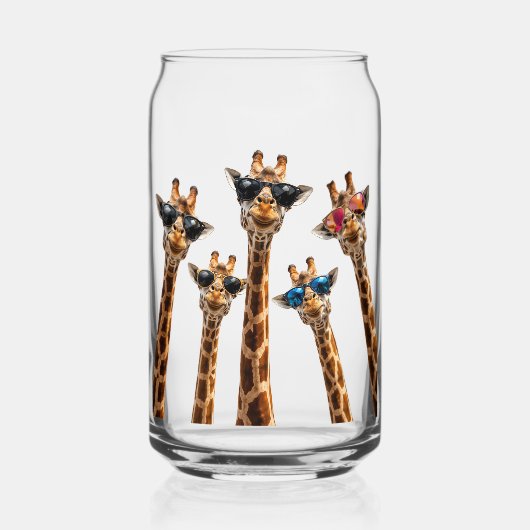 coole Giraffen Menge Dosenglas (Vorderseite)