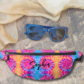 Coole Girl Hot Pink Blue Orange Gefärbte Krawatte Bauchtasche