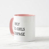 Coole Girls Decoupage Text Custom PG02 Funny Craft Tasse (Vorderseite Links)