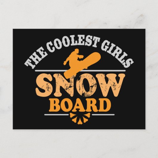 Coole Girls Snowboard Postkarte (Vorderseite)