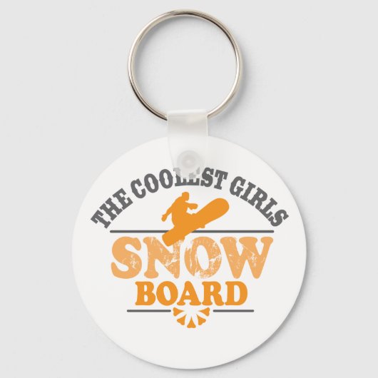 Coole Girls Snowboard Schlüsselanhänger (Vorderseite)