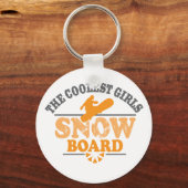 Coole Girls Snowboard Schlüsselanhänger (Vorderseite)