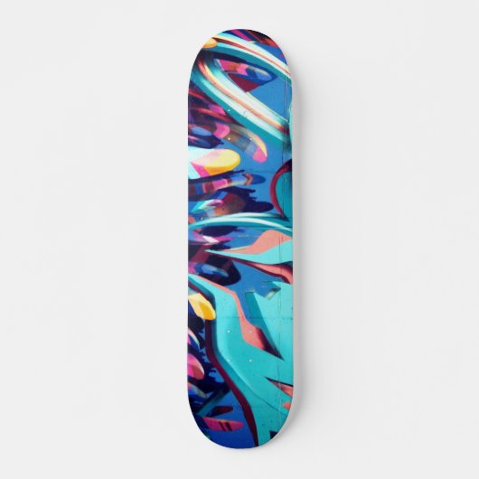Coole Girly Blue Graffiti Skateboard (Vorne)