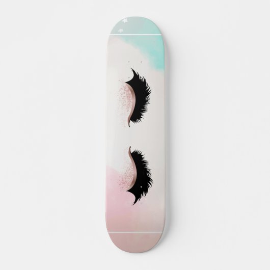 Coole Girly Imitate Lashes Skateboard (Vorne)