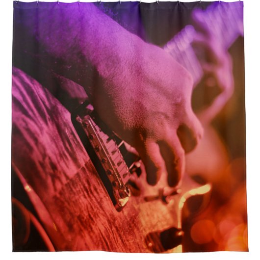 Coole Gitarre Duschvorhang (Vorderseite)