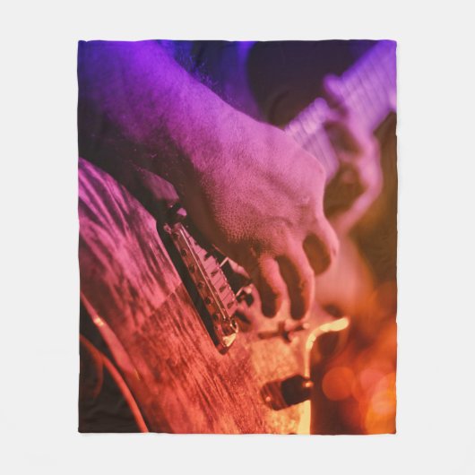 Coole Gitarre Fleecedecke (Vorderseite)