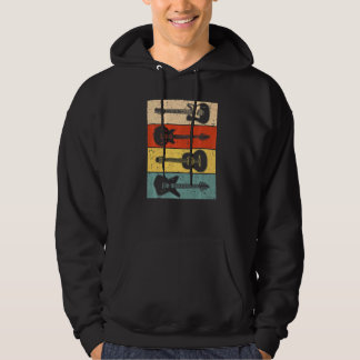 Coole Gitarre für Männer Vintage Gitarrist Hoodie
