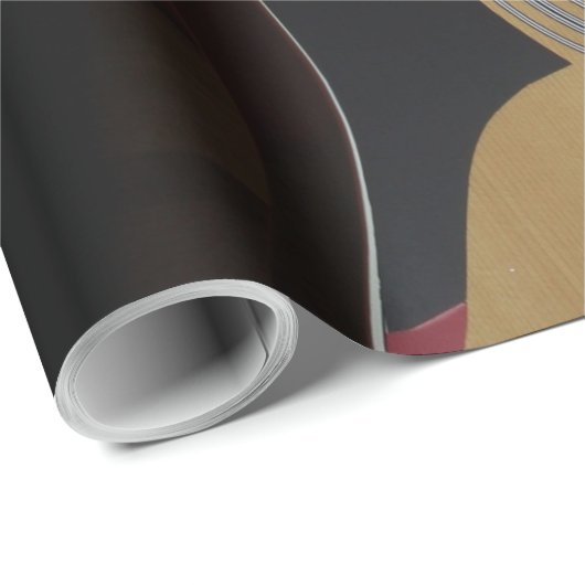 Coole Gitarre Geschenkpapier (Rolleneckpunkt)