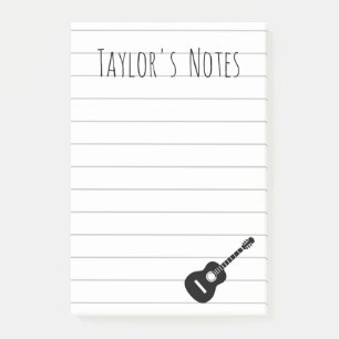 Coole Gitarre Personalisierter Name Postit Notes Post-it Klebezettel