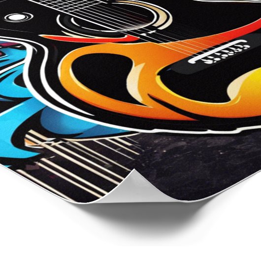 Coole Gitarre Poster (Ecke)