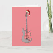 Coole Gitarre Santa Pink Karte (Vorderseite)