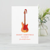 Coole Gitarre Stilvoll Frohe Weihnachten (Stehend Vorderseite)