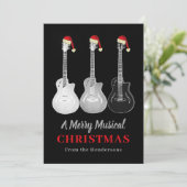 Coole Gitarre Weihnachten Merry Music Personalisie (Stehend Vorderseite)