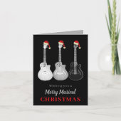 Coole Gitarre Weihnachten Schwarz und Weiß (Vorderseite)