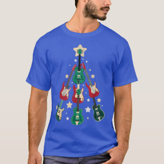 Coole Gitarre Weihnachtsbaum für Musikliebhaber Fu T-Shirt