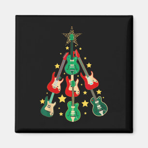 Coole Gitarre Weihnachtsbaum Gitarre Liebhaber Wei Magnet