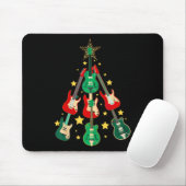Coole Gitarre Weihnachtsbaum Gitarre Liebhaber Wei Mousepad (Mit Mouse)