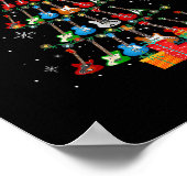 Coole Gitarre Weihnachtsbaum Merry Xmas Geschenke  Poster (Ecke)