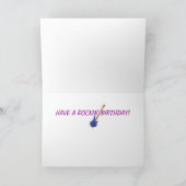 Coole Gitarren-Tastatur und Musiknoten Geburtstag Karte (Innenseite)