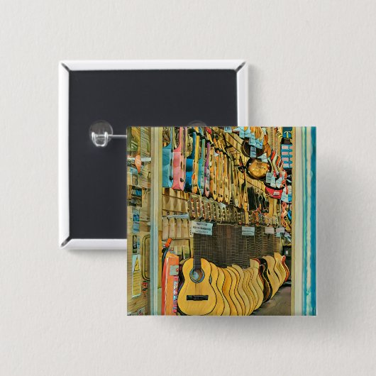 Coole Gitarrengeschenke Button (Vorne & Hinten)