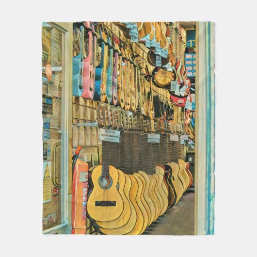 Coole Gitarrengeschenke Fleecedecke (Vorderseite)