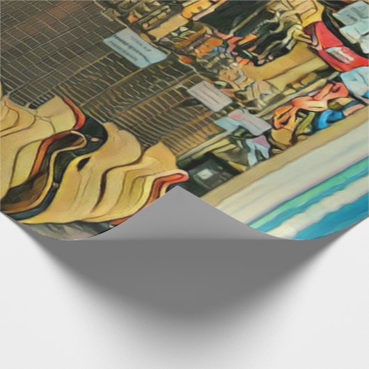 Coole Gitarrengeschenke Geschenkpapier (Ecke)