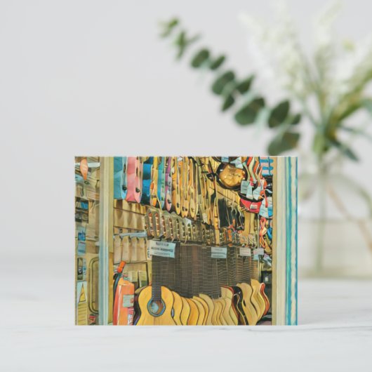 Coole Gitarrengeschenke Postkarte (Stehend Vorderseite)