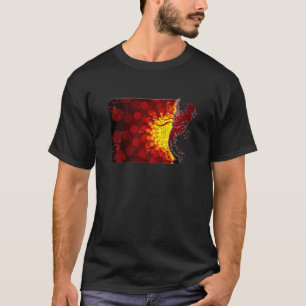 coole Gitarrenmusiker Silhouette Druck Hintergrund T-Shirt