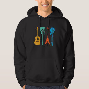 Coole Gitarrenspieler Männer Frauen Vintag Akustis Hoodie