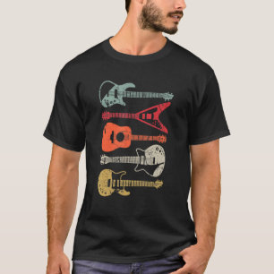 Coole Gitarrenspieler Männer Frauen Vintag Akustis T-Shirt