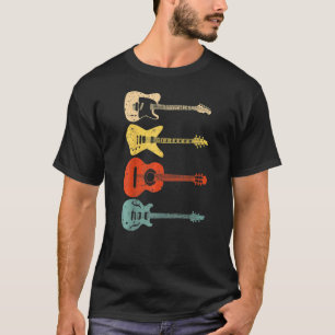 Coole Gitarrenspieler Männer Frauen Vintag Akustis T-Shirt