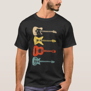 Coole Gitarrenspieler Männer Frauen Vintag Akustis T-Shirt