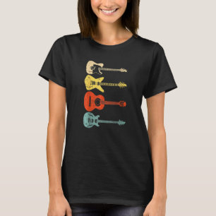 Coole Gitarrenspieler Männer Frauen Vintage Akusti T-Shirt