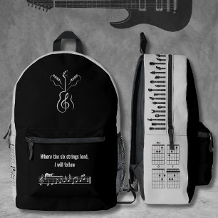 Coole Gitarrentasche für jugendliche Jungen in Sch Bedruckter Rucksack