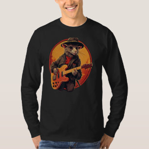 Coole Gitarrist mit E-Gitarre für Boys a T-Shirt