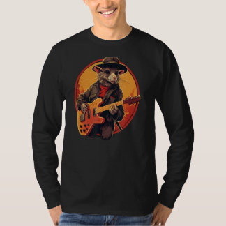 Coole Gitarrist mit E-Gitarre für Boys a T-Shirt