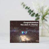 Coole Glückwunsch grüßen Postkarte: Slam it champ! Postkarte (Stehend Vorderseite)