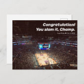 Coole Glückwunsch grüßen Postkarte: Slam it champ! Postkarte (Vorne/Hinten)