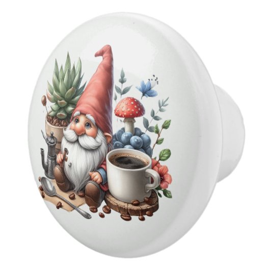 Coole Gnome-Kaffee-Bar Keramikknauf (Rechts)