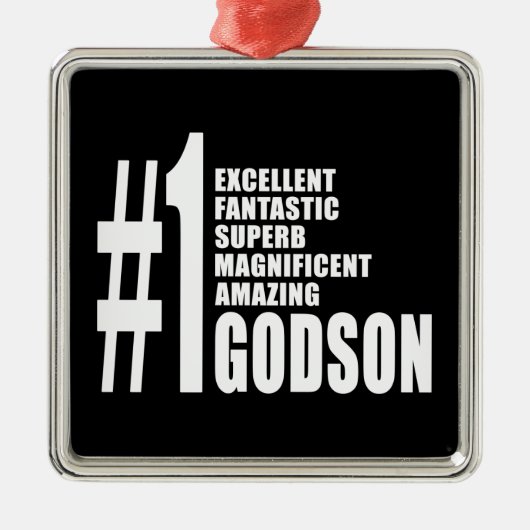Coole Godsons: Nummer eins Godson Silbernes Ornament (Vorne)