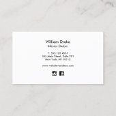 Coole Gold Clipping Shears Barbershop Business Car Visitenkarte (Rückseite)