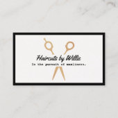 Coole Gold Clipping Shears Barbershop Business Car Visitenkarte (Vorderseite)