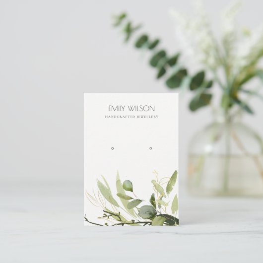 COOLE GOLD-GOLDFOLIAGE GROVE EARRING DISPLAY VISITENKARTE (Stehend Vorderseite)