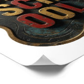Coole Gold OLD SCHOOL Schrift Poster (Ecke)